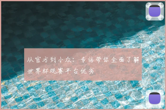 从官方到小众：专访带你全面了解世界杯观赛平台优劣